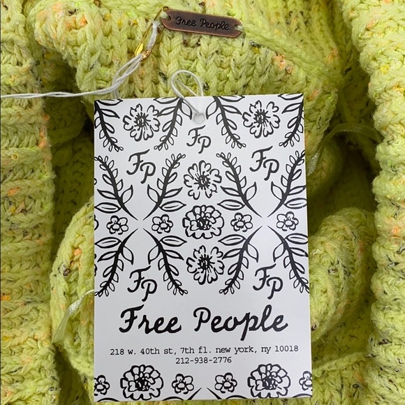 Free People Leo Tunic Sweater Zested Lime SAMPLE - Picture 8 of 16